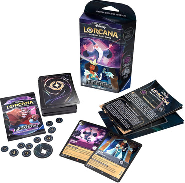 Disney Lorcana – Aufstieg der Flutgestalten: Amethyst & Stahl Starter Deck (Deutsch)