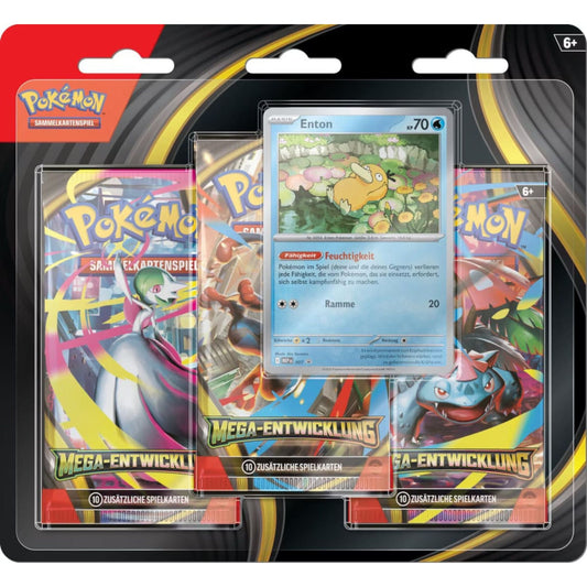 Pokémon – Mega-Entwicklung 3er Booster-Blister Enton (Deutsch)