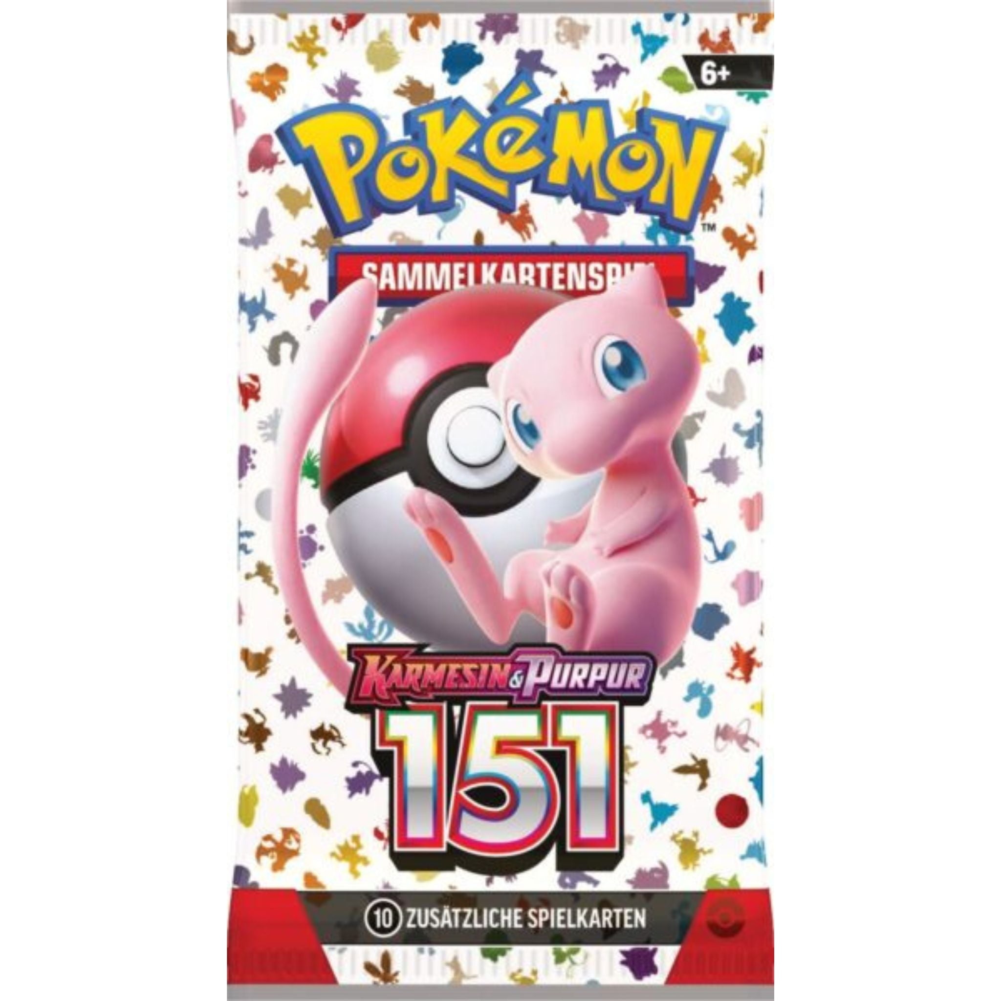 Pokémon Karmesin & Purpur 151 Boosterpack – Einzelpack mit 10 Karten, offizielles Kanto-Special-Set.