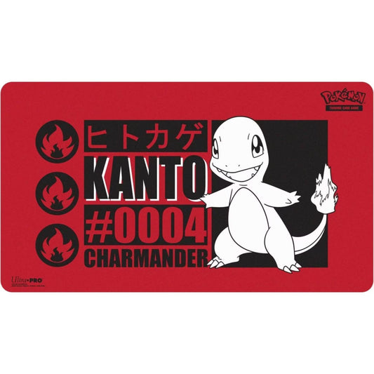 Pokémon Glumanda / Charmander Spielmatte – Playmat mit Premiumstoffoberfläche & rutschfester Gummirückseite (60×34 cm).