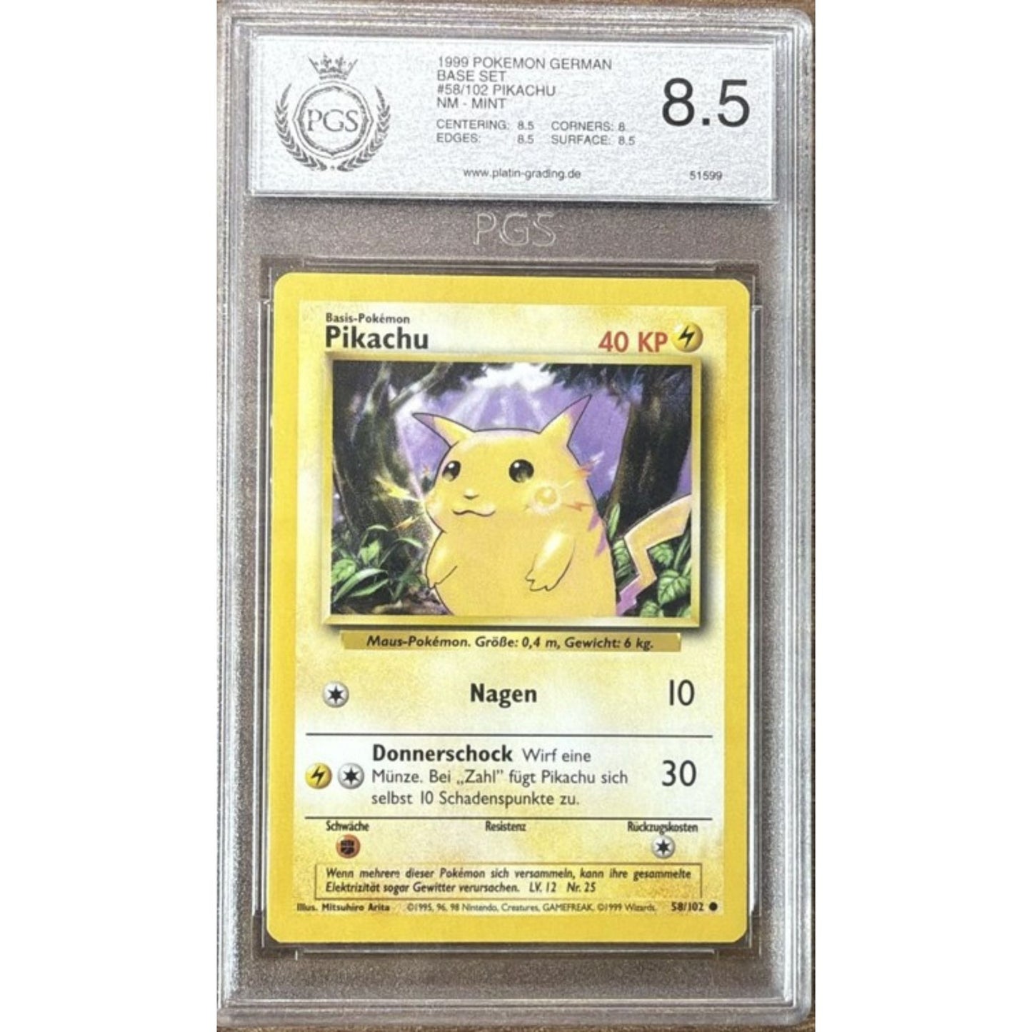 Pikachu – Base Set (Deutsch) – PGS 8.5
