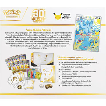 Pokémon 30 Jahre Top-Trainer-Box Deutsch Rückseite