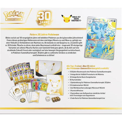 Pokémon 30 Jahre Top-Trainer-Box Deutsch Rückseite