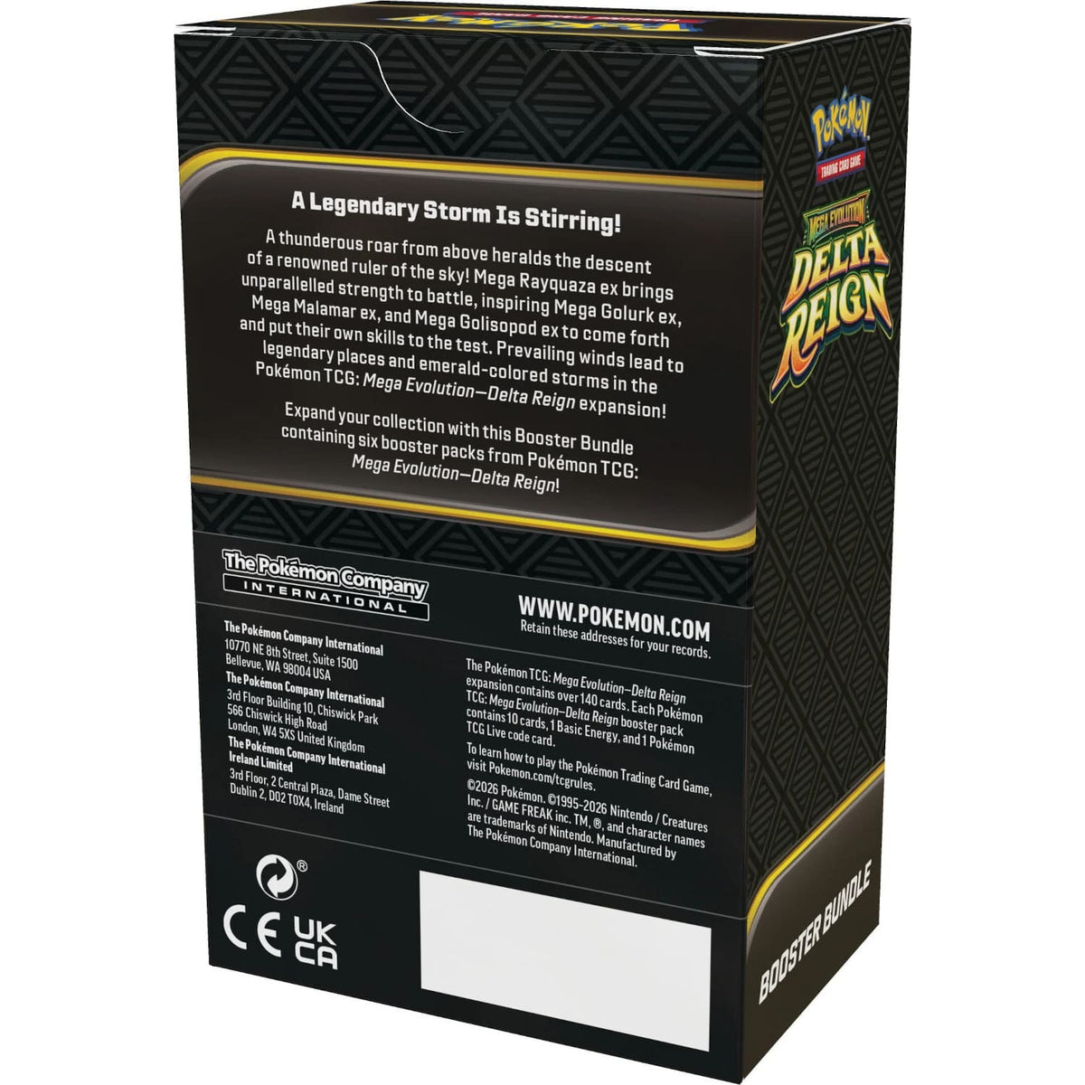 Pokémon Delta-Herrschaft Booster Bundle Rückseite (Abbildung: englische Version)