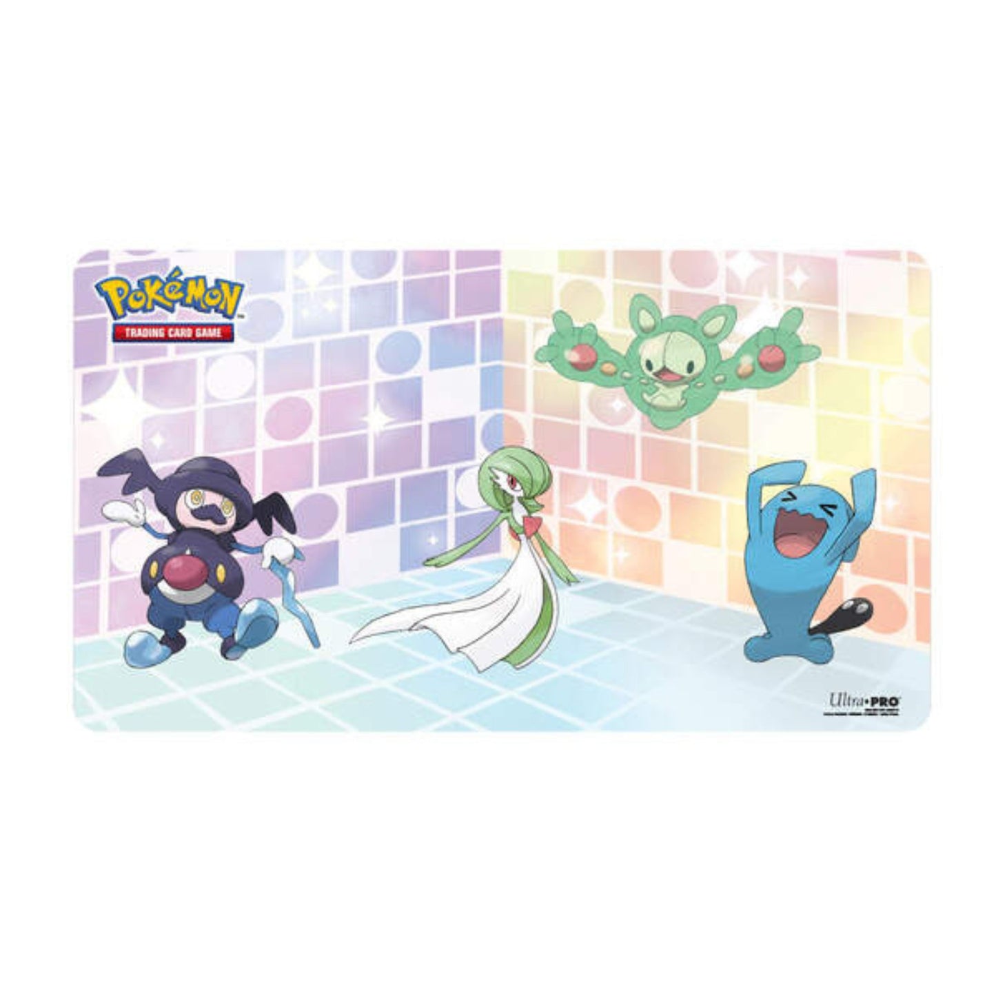 Pokémon Trick Room Spielmatte – Playmat mit Pantifrost, Guardevoir, Zytomega & Woingenau, Premiumstoff, 60×34 cm.
