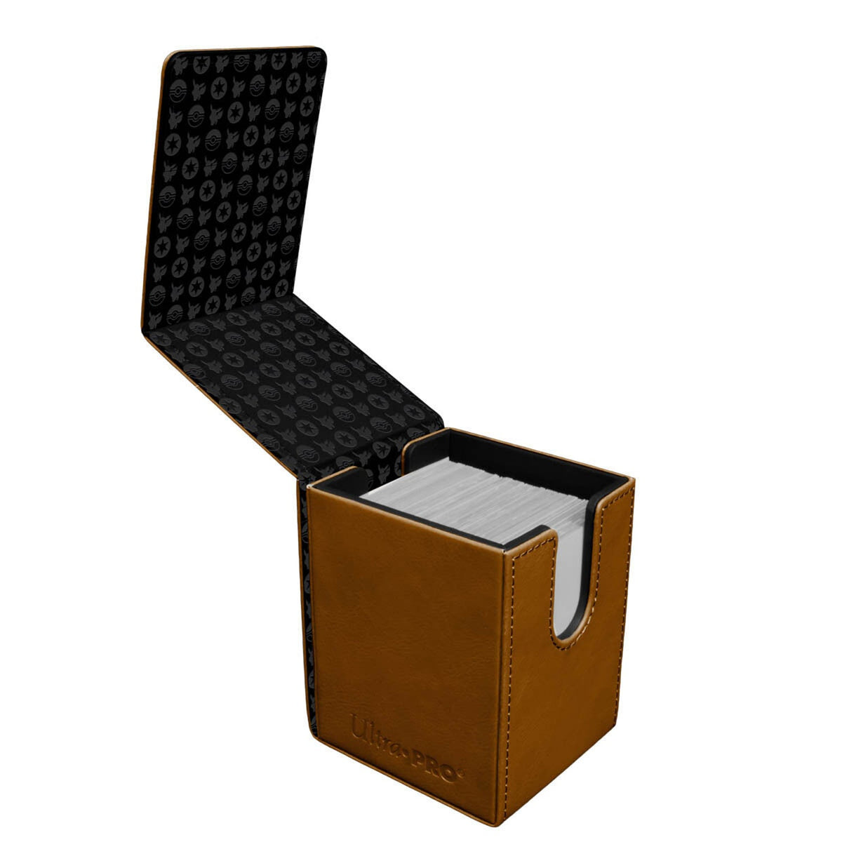Ultra Pro Elite Series Evoli Alcove Flip Box – geöffnet mit Daumenmulden